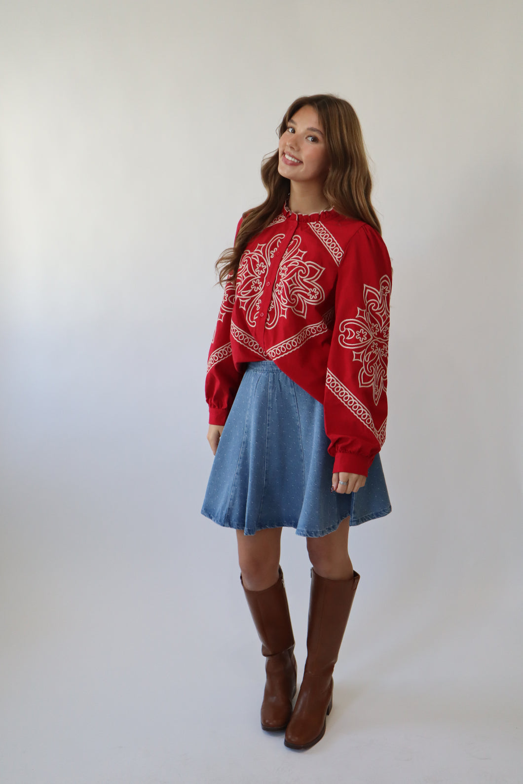 Louie Denim Skirt