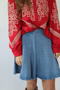 Louie Denim Skirt