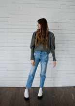 Load image into Gallery viewer, Ophelia High Waisted Light  Wash Distressed Denim Jeans
